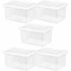 Wham 31L Crystal Storage Box and Lid 5 Pack