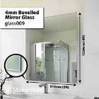 Circuitt 4mm Sheet Mirror Glass Bevelled 91 x 122cm