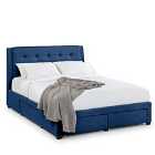 Julian Bowen Fullerton 4 Drawer Bed Double Blue Linen