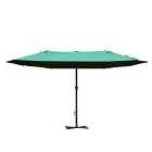 Outsunny 4.6m Double Parasol (base not included) - Green