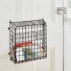 House of Home Black Letter Box Catcher Cage With Lift Up Lid