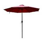Outsunny 3m Parasol with Solar LED Lights (base not included) - Red