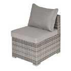 Outsunny Modular Rattan Armless Chair - Grey