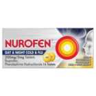 Nurofen Day & Night Cold & Flu Relief 200mg/5mg Tablets Ibuprofen 16 per pack