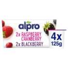 Alpro Raspberry-Cranberry & Blackberry Yoghurt Alternative 4 x 125g