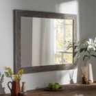 Yearn Grey Simple Framed Mirror 71.1 X 99.1Cms