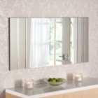 Yearn Contemporary Bevelled Wall Mirror Silver