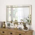 Yearn Soft Brass Bevelled Wall Mirror 106.7 X 76.2Cms