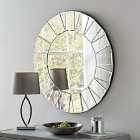 Yearn Art Deco Round Bevelled Mirror