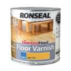 Ronseal Diamond Hard Floor Varnish Light oak Satin Wood Floor Varnish, 2.5L