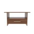 Ready Assembled Edina Coffee Table With Drawer Noche Walnut