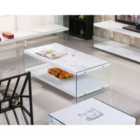 Marco White High Gloss And Glass Coffee Table