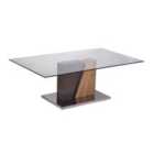 Olivia Glass Coffee Table Champagne And Natural