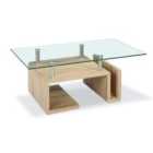 Edith Coffee Table Natural Base And Glass Top