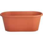 Clever Pots Terracotta Plastic Long Trough Pot 15L 60cm