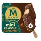 Magnum Mini Vegan Classic & Vegan Almond Ice Cream Sticks 6 x 55ml