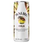 Malibu Coconut Rum & Cola Pre-Mixed Can 250ml