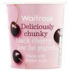 Waitrose Deliciously Chunky Black Cherry Low Fat Single Yogurt, 150g