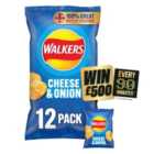Walkers Cheese & Onion Multipack Crisps 12 x 25g