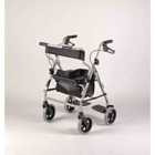 Nrs Healthcare 2 In 1 4 Wheeled Rollator And Transit Chair - Grey