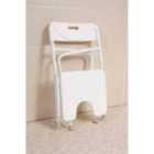Nrs Healthcare Shower Chair Height Adjustable With Back And Arms - Folding