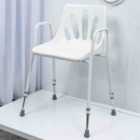 Nrs Healthcare Stackable Height Adjustable Shower Chair - White