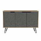 Core Products Manhattan Medium Sideboard With 3 Doors Bleached Pine