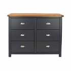 Dunkeld Handcrafted 3 Drawer Wide Chest Midnight Blue