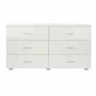 Lido White 3+3 Chest Of Drawers White