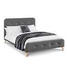 Astrid Curved Retro Buttoned Bed Super King