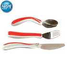Nrs Healthcare Kura Care Cutlery Set - Red & White