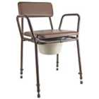 Aidapt Essex Height Adjustable Commode Chair - Brown