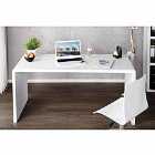 Furniture Box Enzo Modern White High Gloss Desk Table