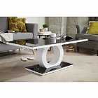 Furniture Box Giovani Modern Designer Halo High Gloss Glass Coffee Table Black