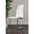 Furniture Box 2 x Murano Luxury Premium Curved Deep Foam Cushioned Black White Dining Chairs White