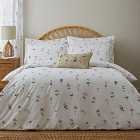 Pressed Floral White Duvet Cover and Pillowcase Set