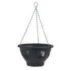 Wilko 30cm Black Easy Blooming Hanging Basket
