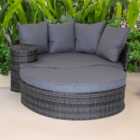 Charles Bentley Rattan Day Bed With Foot Stool and Table