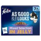 Felix As Good As it Looks Senior 7+ Mixed in Jelly Wet Cat Food 12 x 100g
