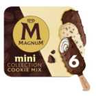 Magnum Mini Chocolate & White Chocolate Cookie Ice Cream Sticks 6 x 55ml