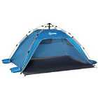 Outsunny Pop-Up Beach Tent Shelter - Blue