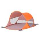 Outsunny Portable Pop Up Beach Tent - Orange