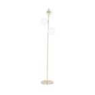 White Orb And Gold Metal Floor Lamp