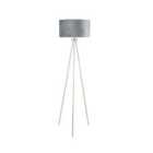Brushed Silver Tripod Floor Lamp