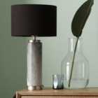 Grey Marble Effect Tall Ceramic Table Lamp