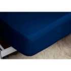 Easy Care Fitted Sheet Double Navy