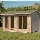 Forest Garden Chiltern 4m x 3m Apex Double Glazed Log Cabin