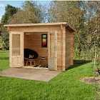 Forest Garden Harwood 3m x 2m Pent Log Cabin