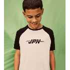 Boys Black JPN Logo Raglan Sleeve T-Shirt