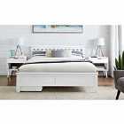 Furniture Box Azure Grey White Wooden Solid Pine Quality King Bed Frame Only